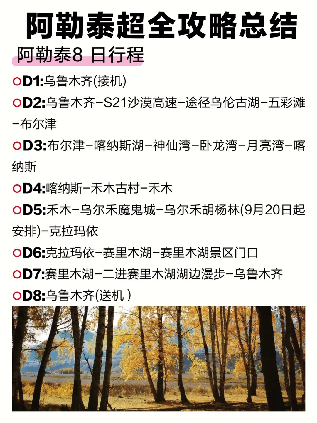 计划去阿勒泰的存下吧！真的很难找全的~