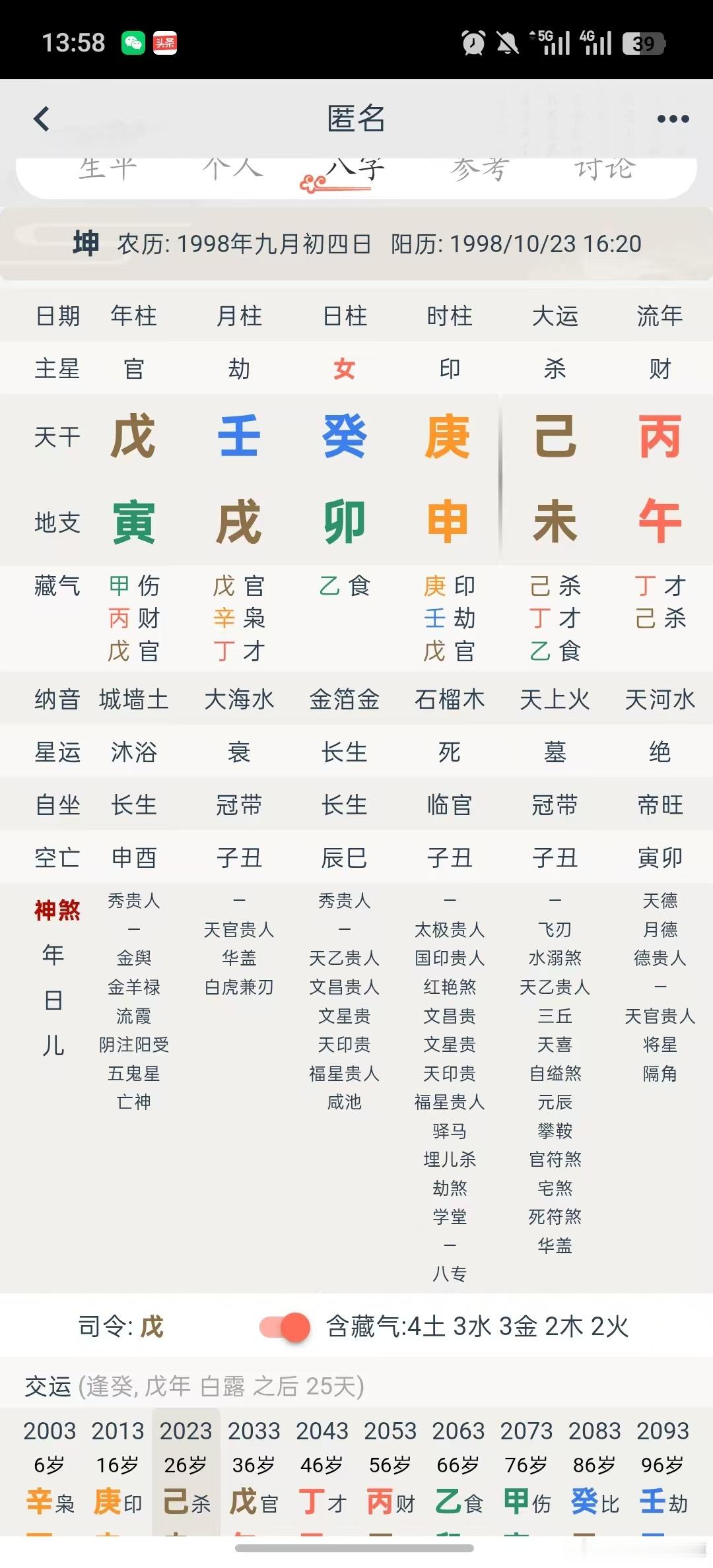 有官有印，运气走得不好现在陪酒女郎，收入还不错！ 