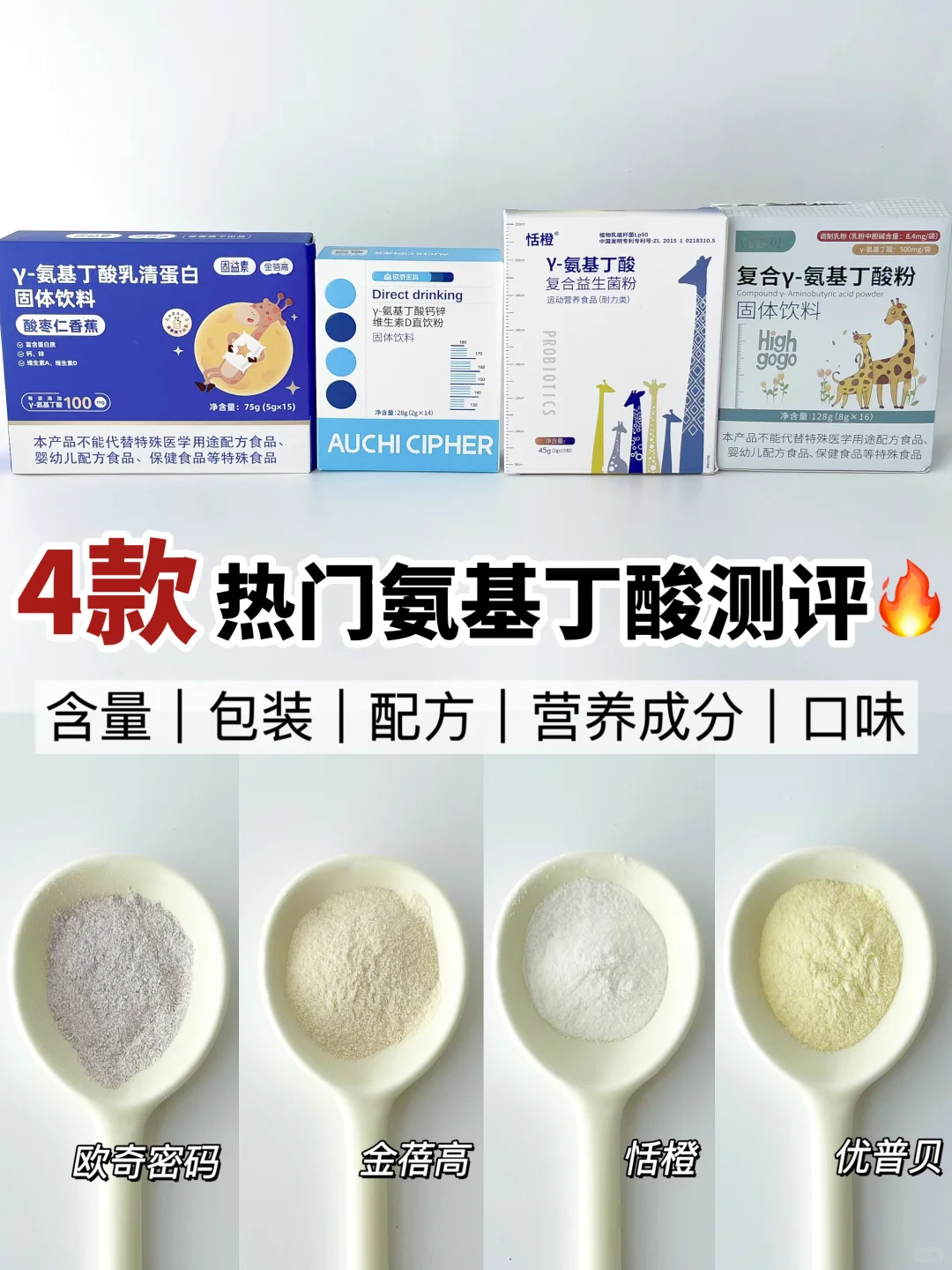 4款热门氨基丁酸分享，看完再选不踩雷‼️