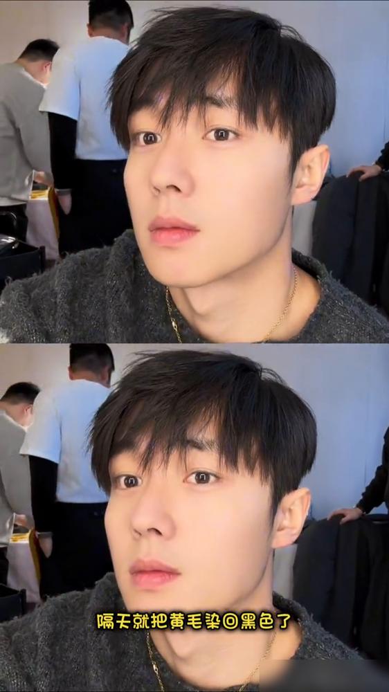 内娱还有这么听劝的？被骂一句，连夜染头。
你是个男演员，就想换个发色。结果照片