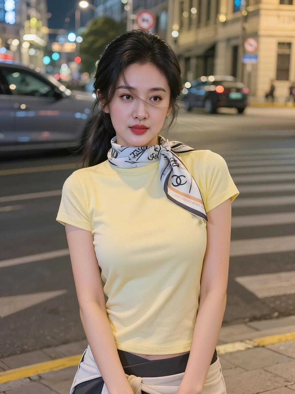 AI都市街景照 抖音ai创作 身材你品你细细的品 上热门 个人写真照