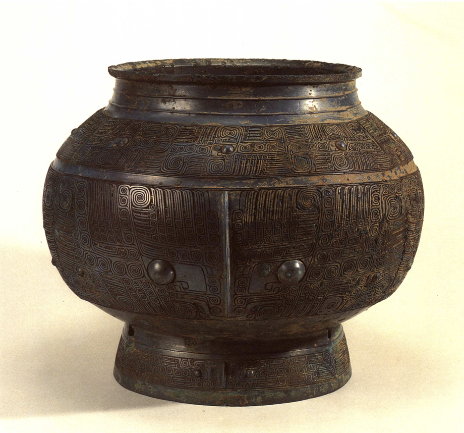 每天一件青铜器 陕西洋县博物馆藏1990年洋县马畅出土商晚期:兽面纹瓿 