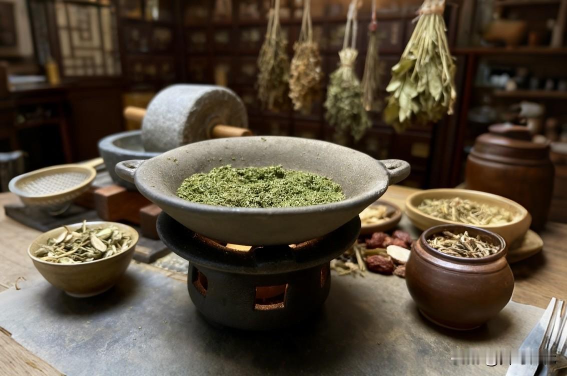 这周过得超有滋味，在时光沉淀的工作室里，石臼研磨着草木芬芳，药碾子碾过岁月纹理。