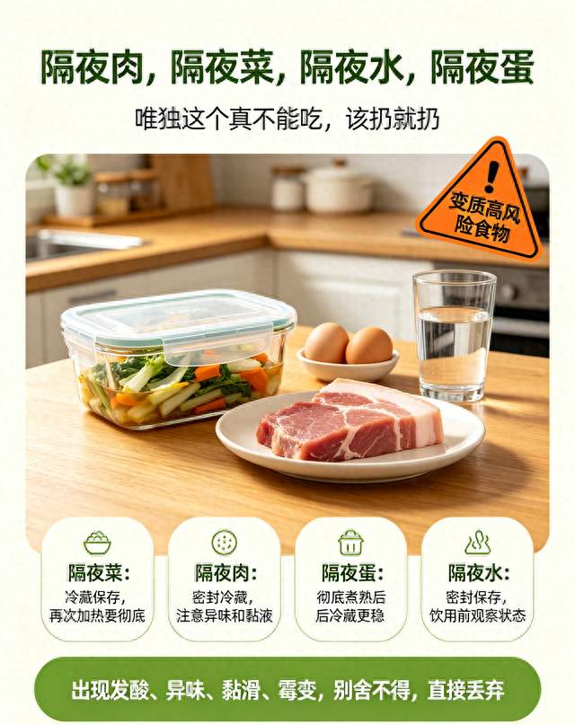 隔夜肉，隔夜菜，隔夜水，隔夜蛋，唯独这个真不能吃，该扔就扔