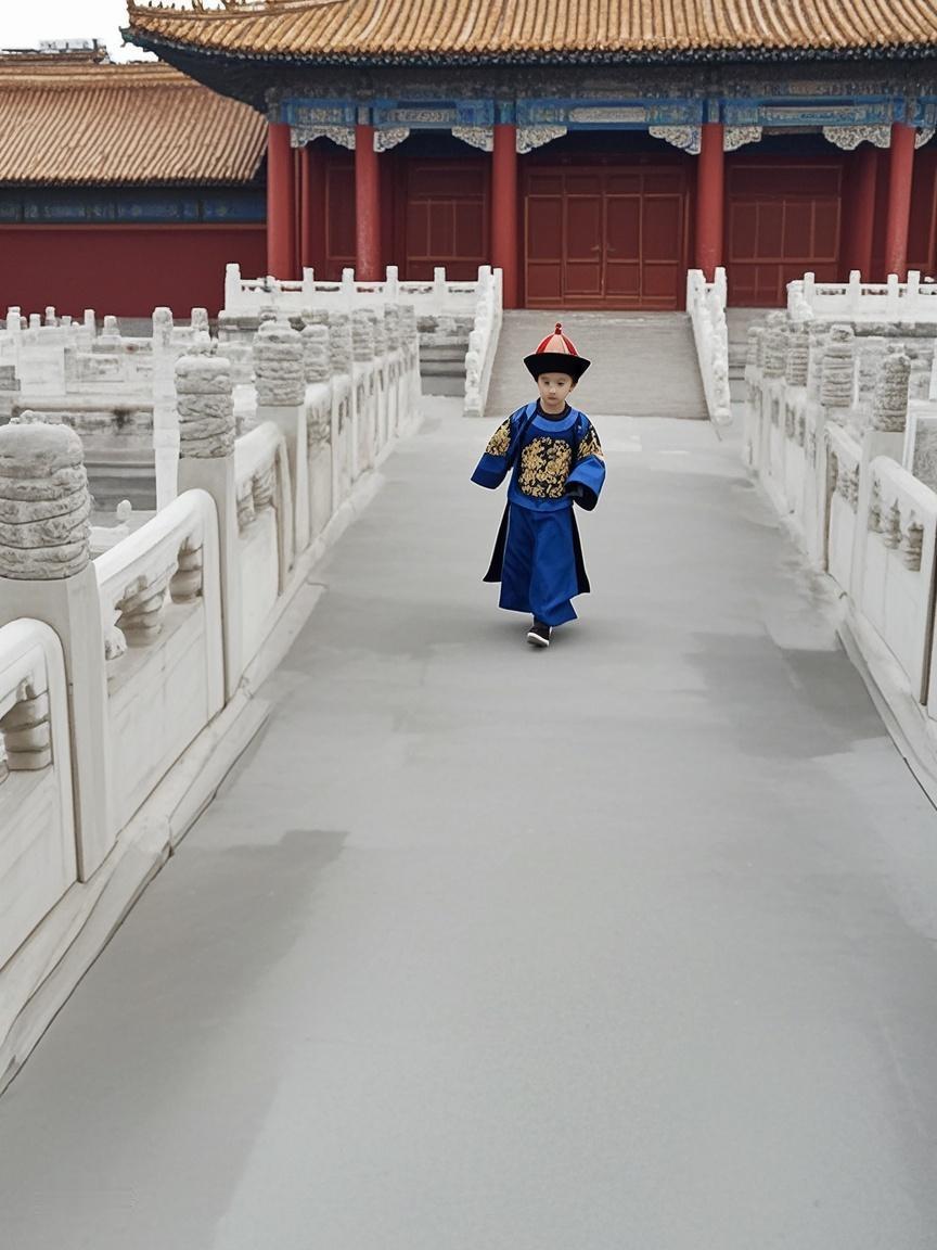 AI写真辑朱漆门前，衣袂飘飘，仿佛听见百年前的宫阙回响🔔
