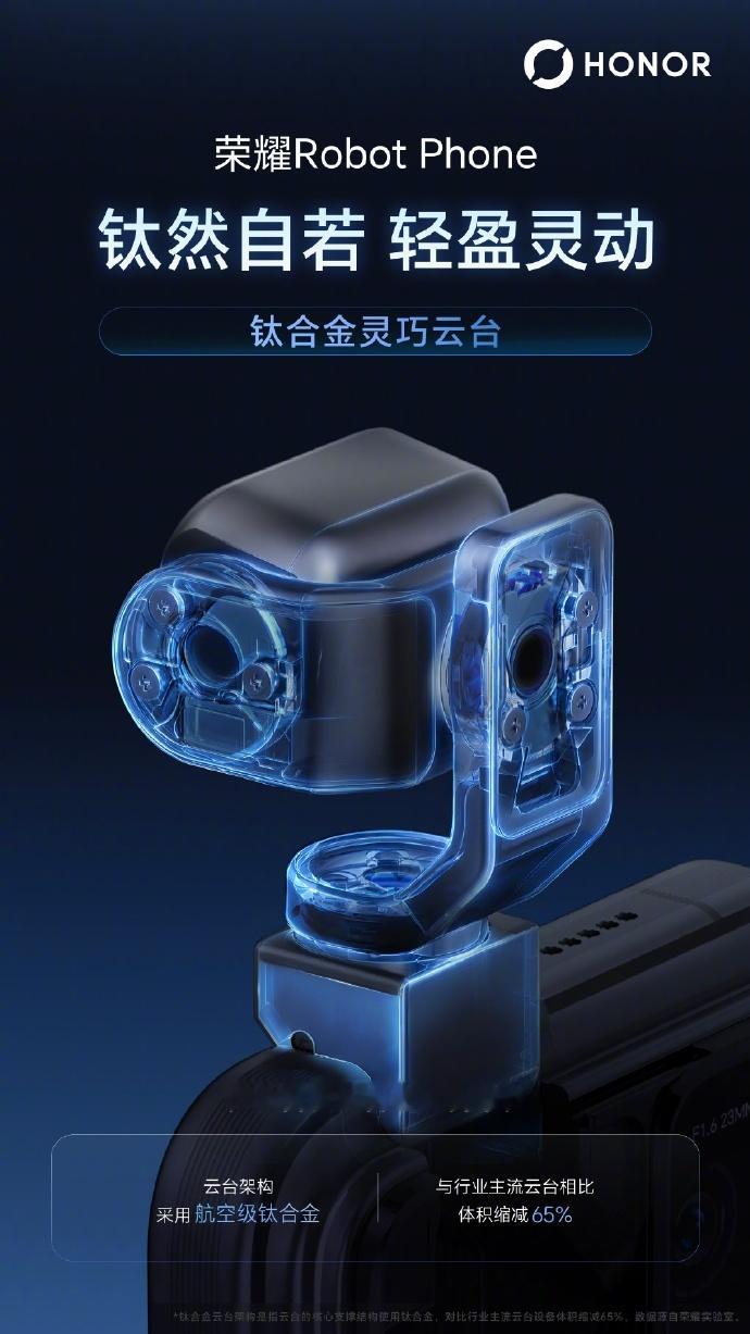 AI智能运镜算法，自动环绕、人物跟随，拍视频像有个专业摄影师跟拍。荣耀Robot