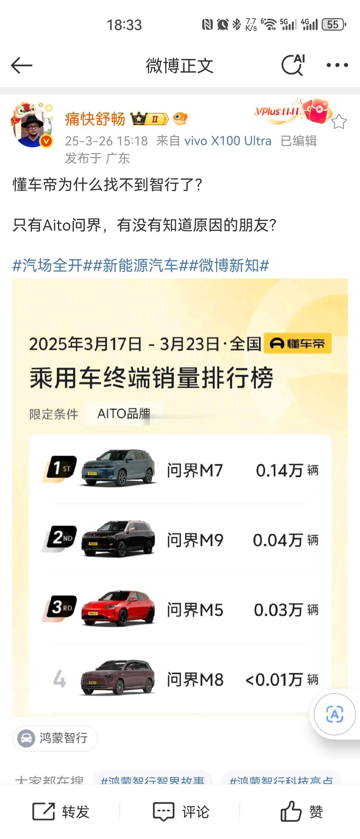 怎么大型SUV前5名见不到腾势N9了啊哦 原来排在老6啊 真是6了 ​​​