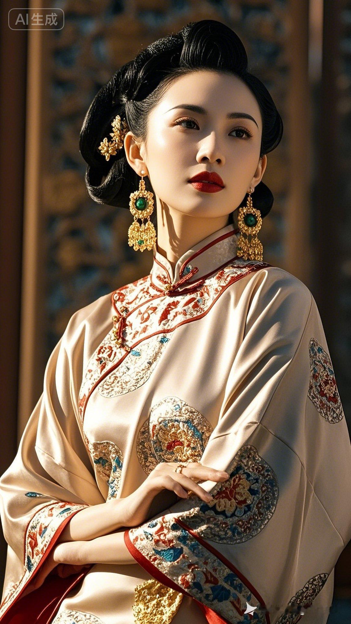 穿越千年的古典美人，一袭华服惊艳时光。