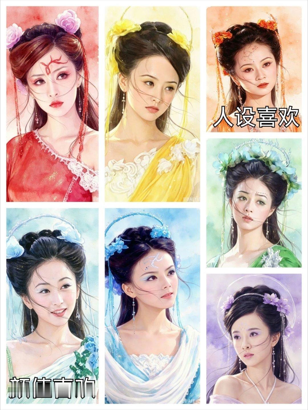 小时候看欢天喜地七仙女，喜欢老二和老五