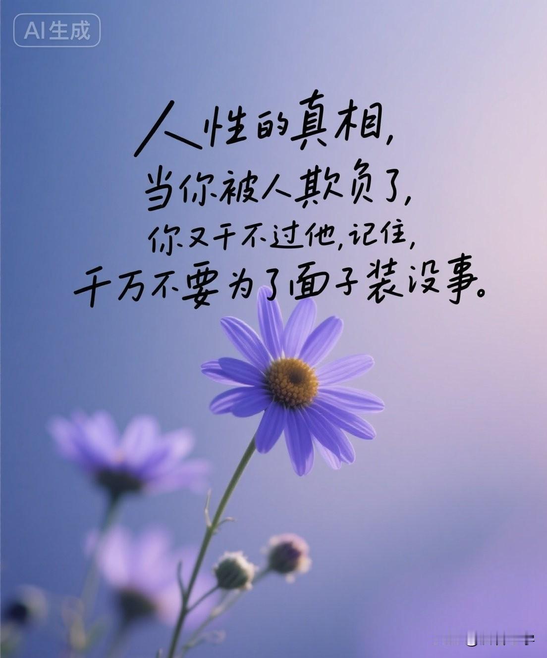 人性的真相，当你被人欺负了，你又干不过他，记住，千万不要为了面子装没事。

你有