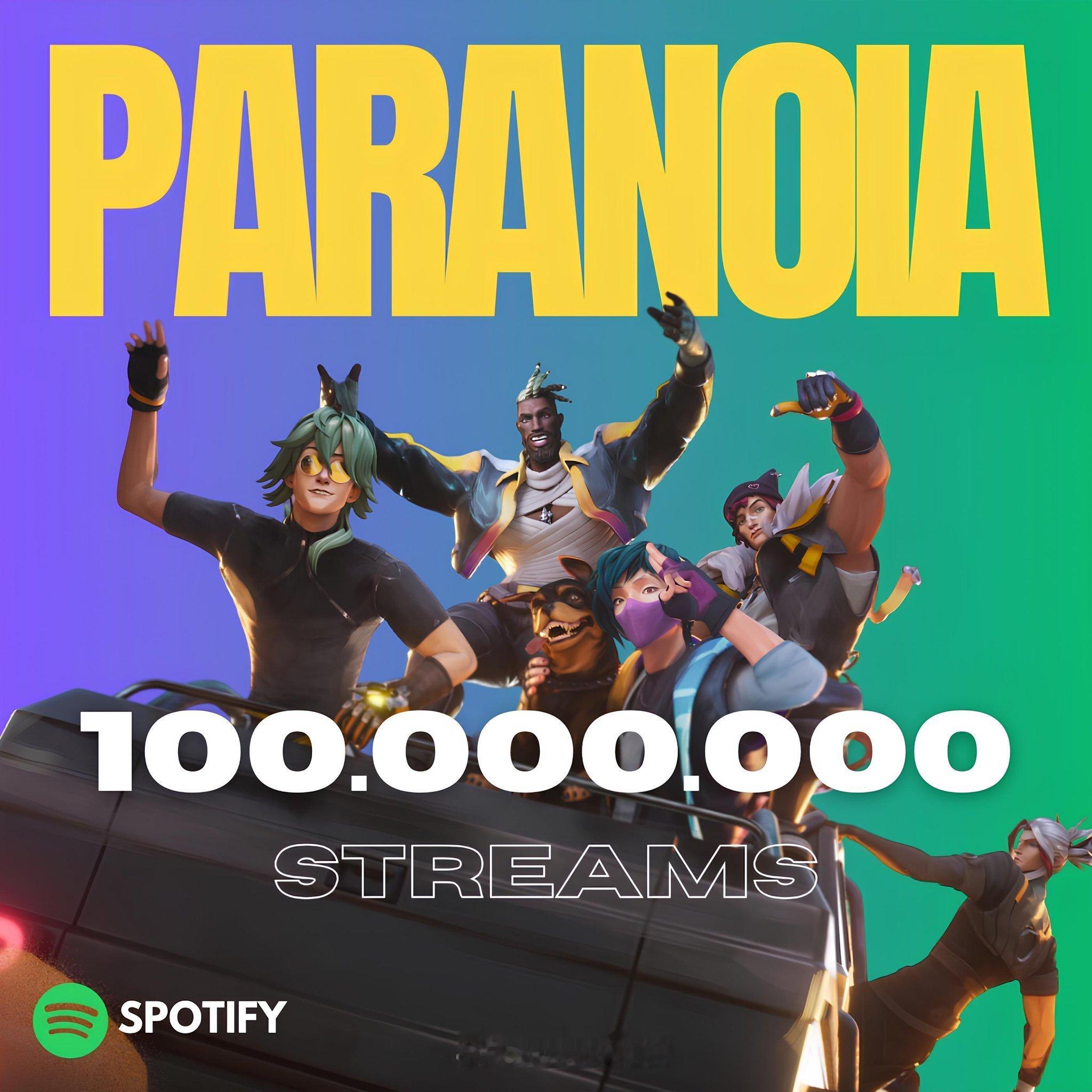 边伯贤《PARANOIA》Spotify流媒突破1️⃣亿成为自身达成的第2️⃣首
