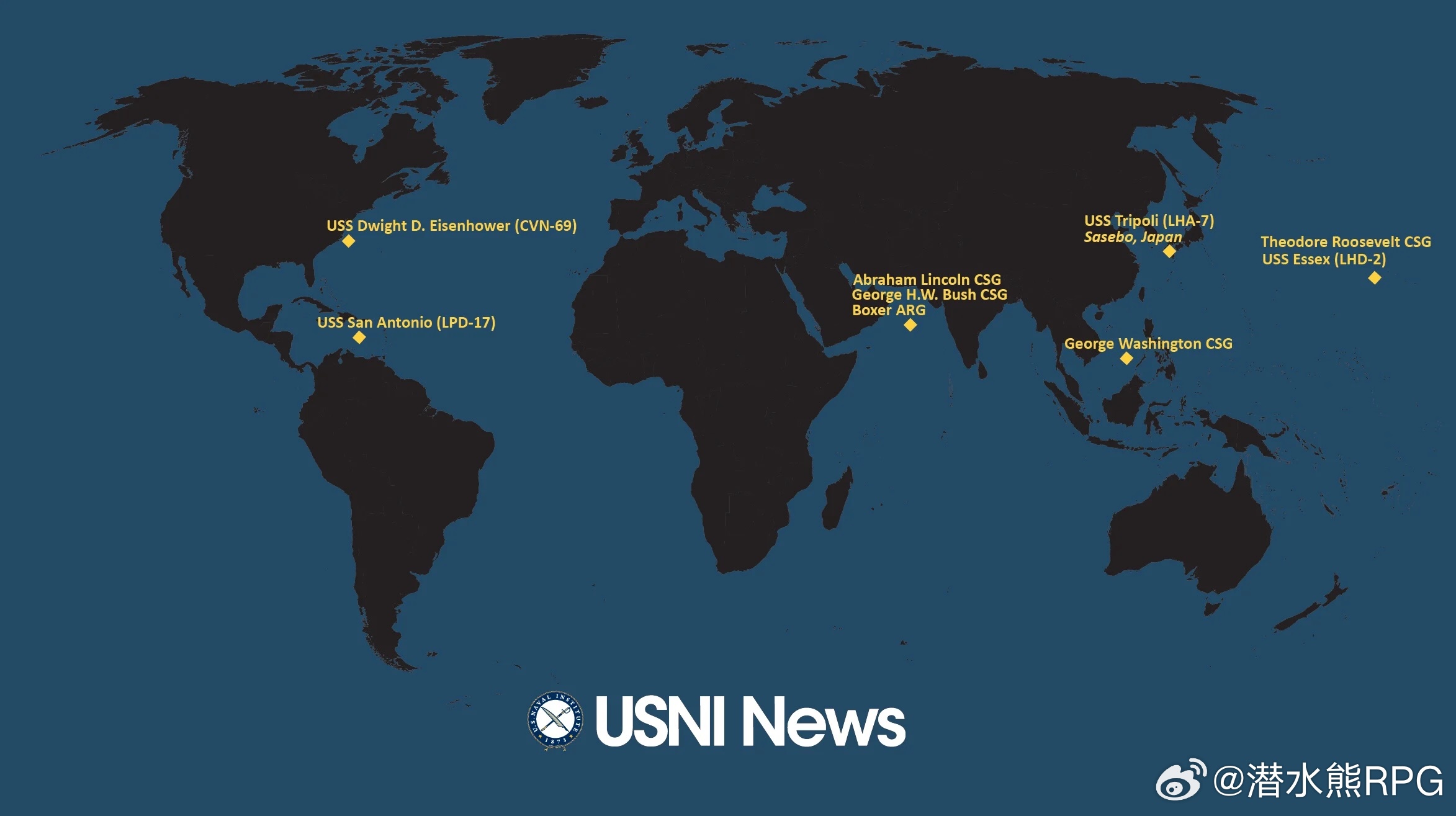 美国海军部署态势 