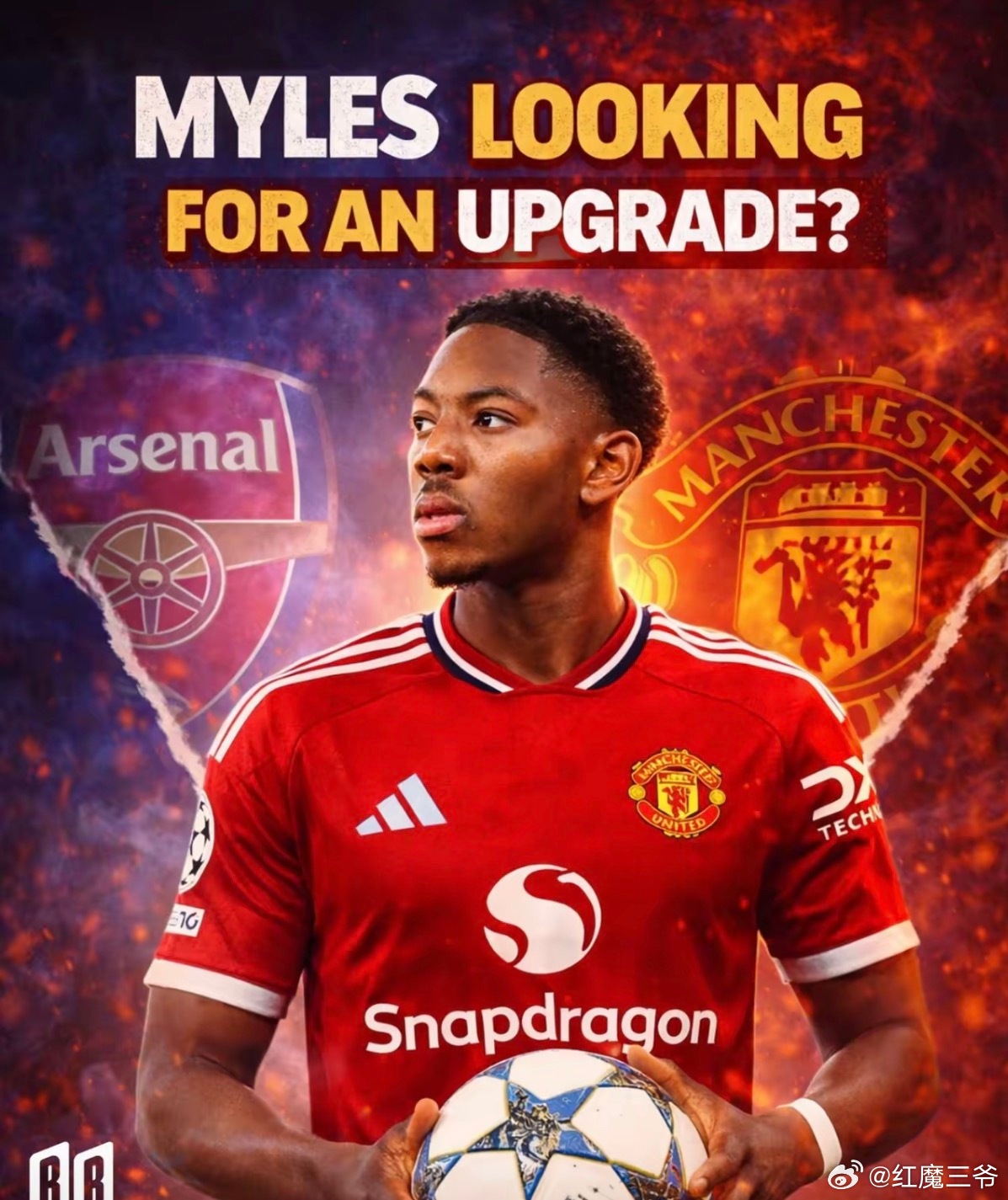 曼联  据可靠消息透露，曼联已将目光锁定在阿森纳的新星左后卫迈尔斯·刘易斯-斯凯