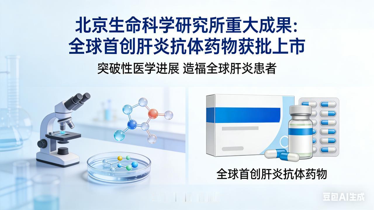 北京生命科学研究所重大成果：全球首创肝炎抗体药物获批上市
【医药快讯】全球首个丁