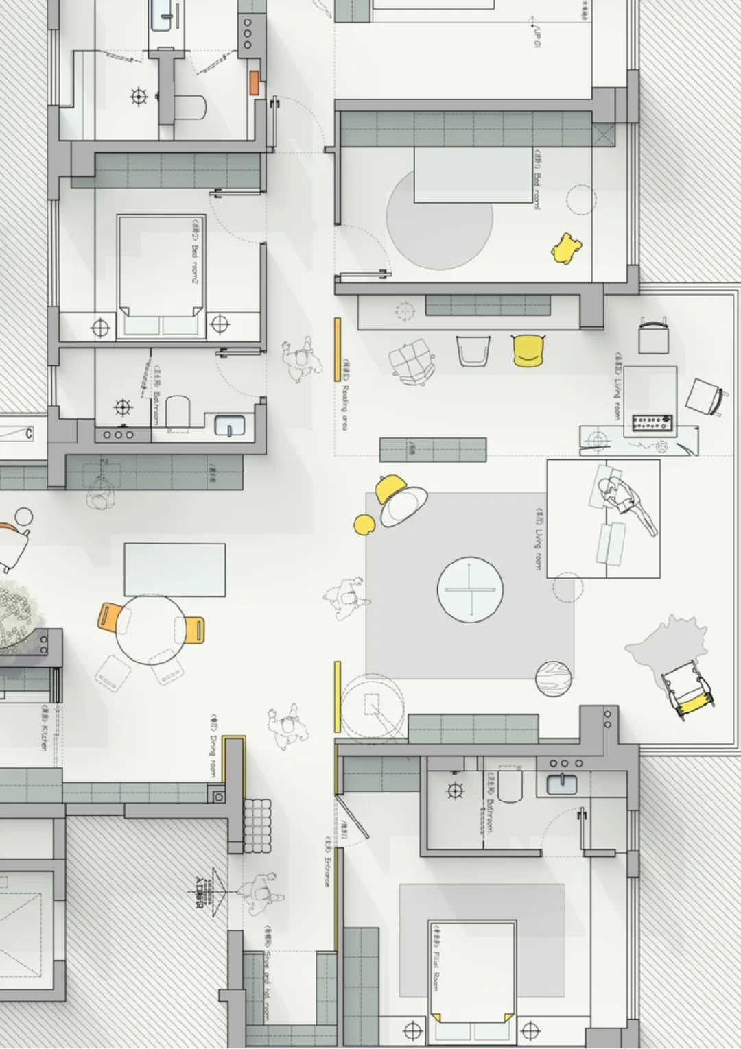 232平爆改大平层！四个设想四版爆改！