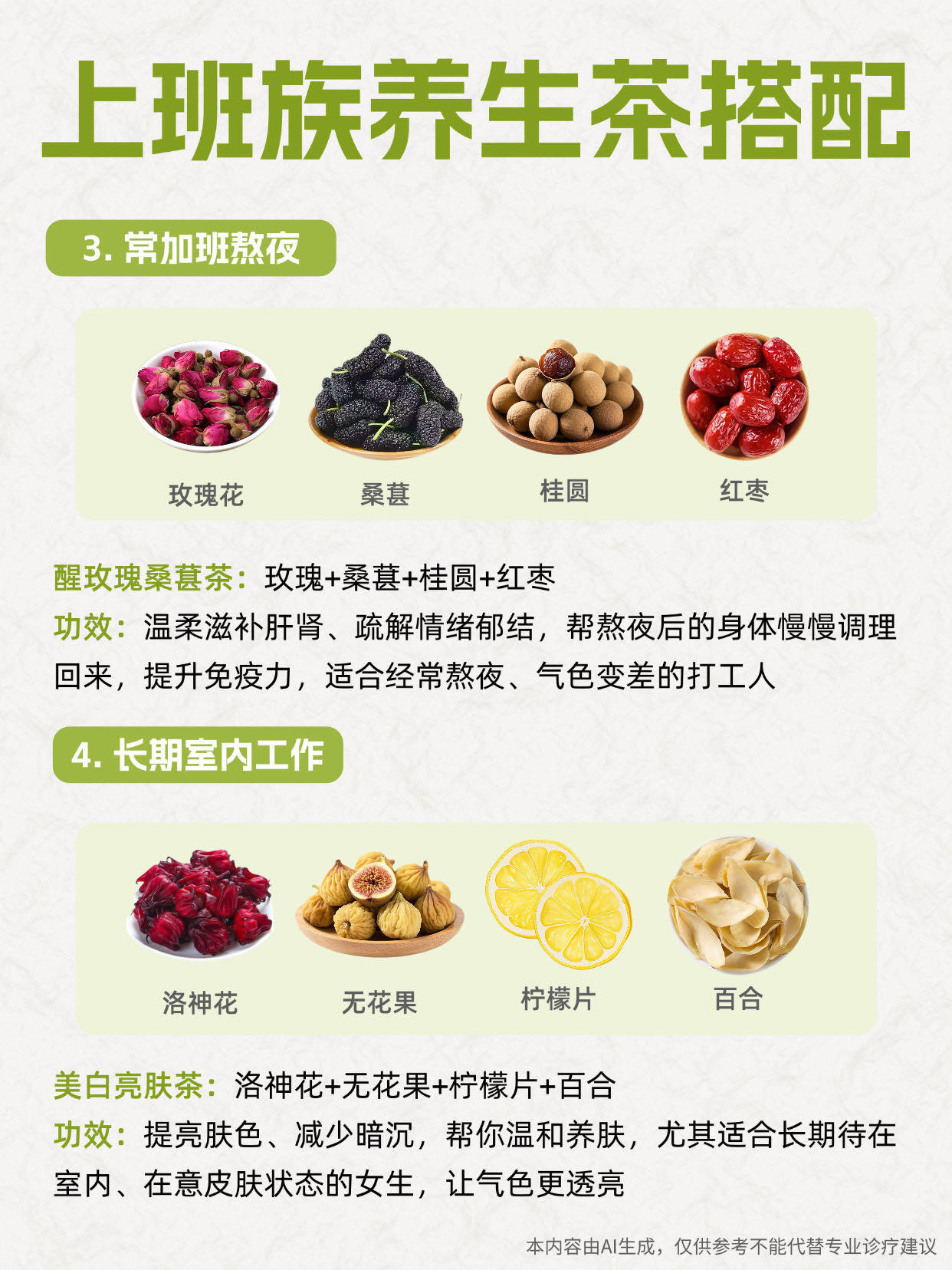 分享四款适合上班族的养生茶🍵 