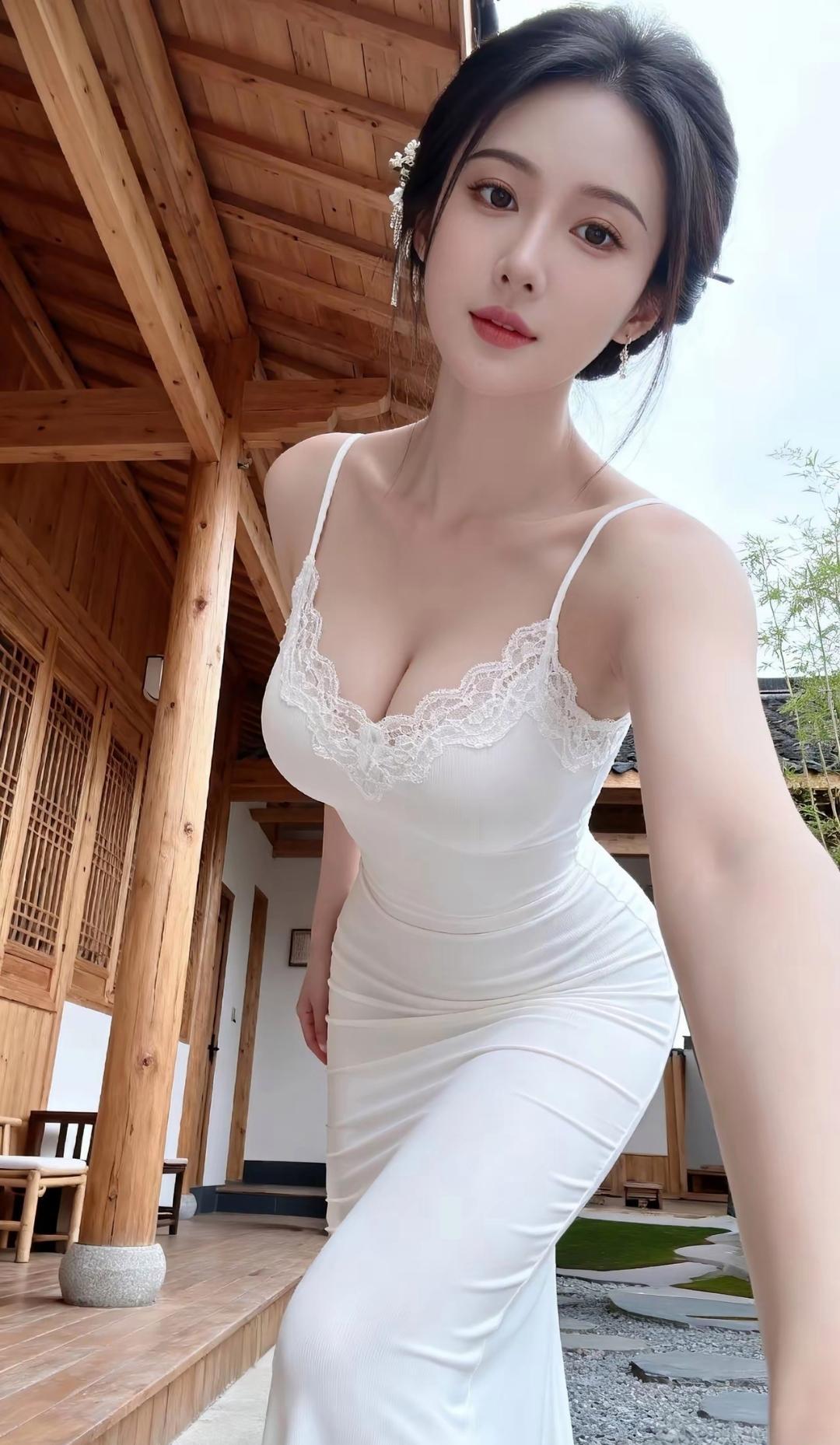 一身着装更显眼，轻声细语百花开，庭台楼宇赛牡丹