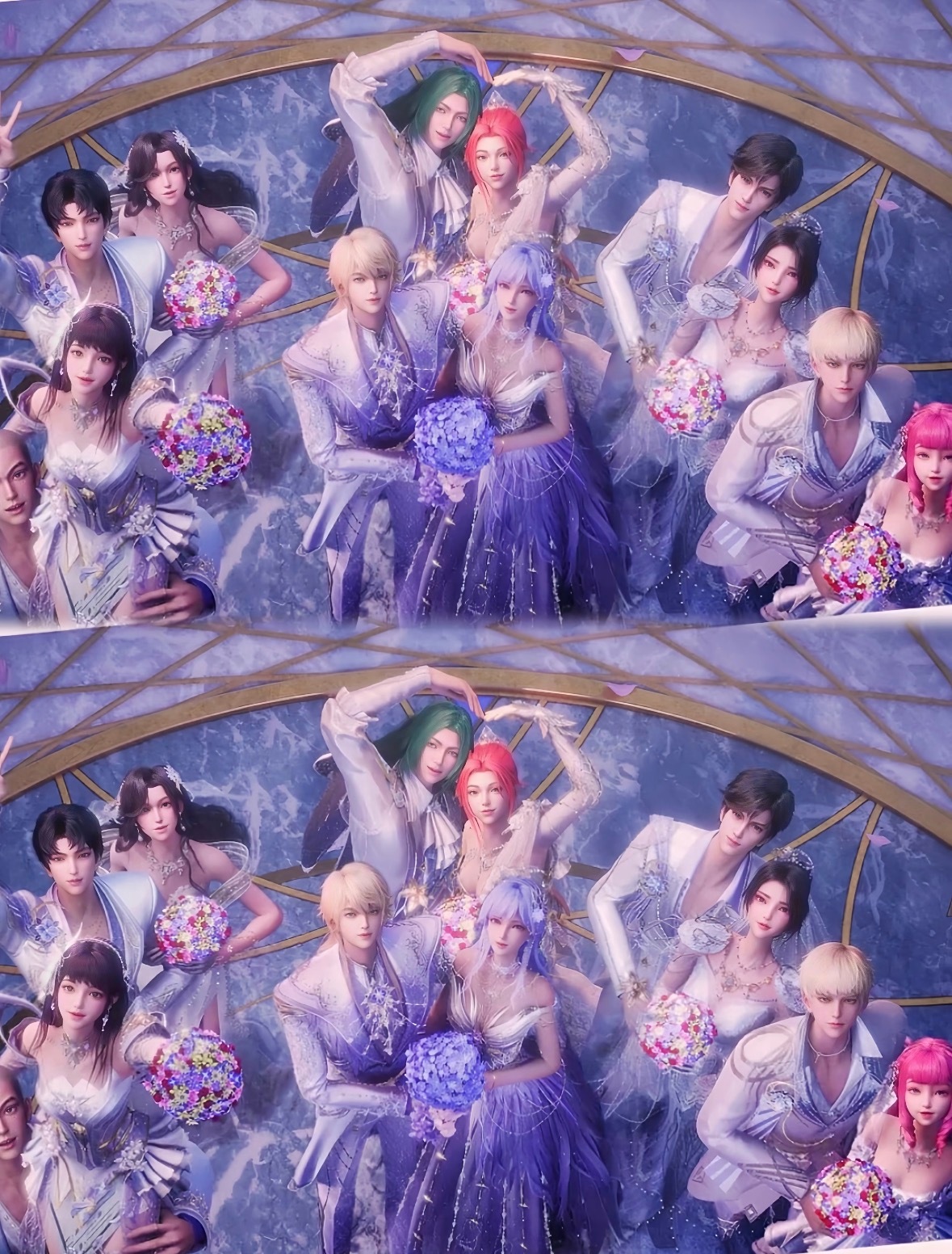 神印王座世纪婚礼，皓月虽然没在，但有它的雕像，枫秀和白玲轩也在！一人安利一部国漫