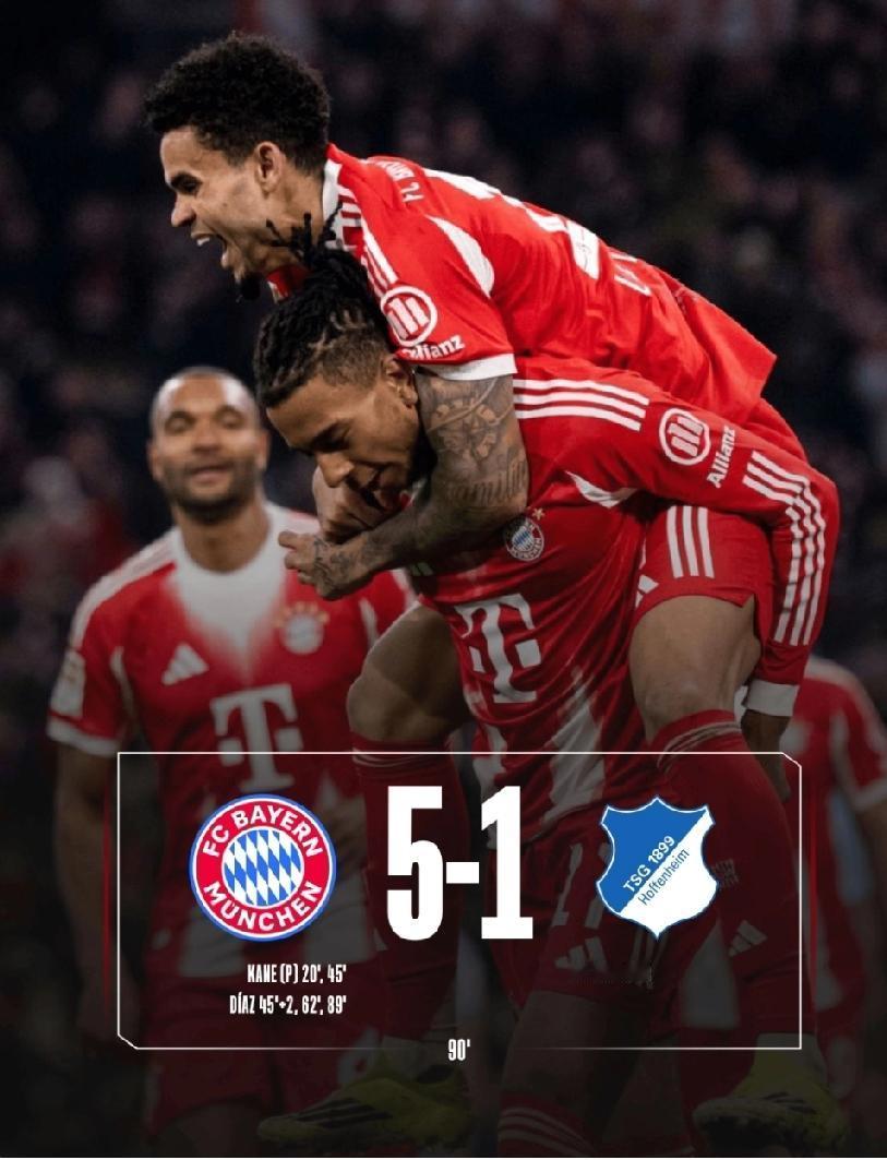 迪亚斯就是拜仁的天才，他就是拜仁用来获胜的敲门砖，不管是压力多大，只要他发挥出色