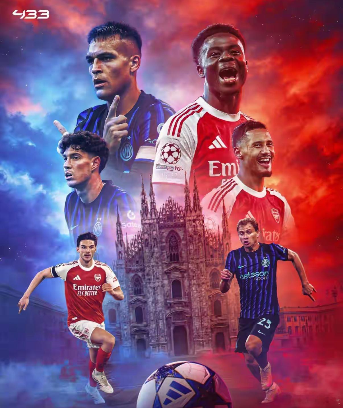 英超榜首枪手和意甲榜首的国米马上要一较高下，也是本人最喜欢的两支球队。枪手打平即