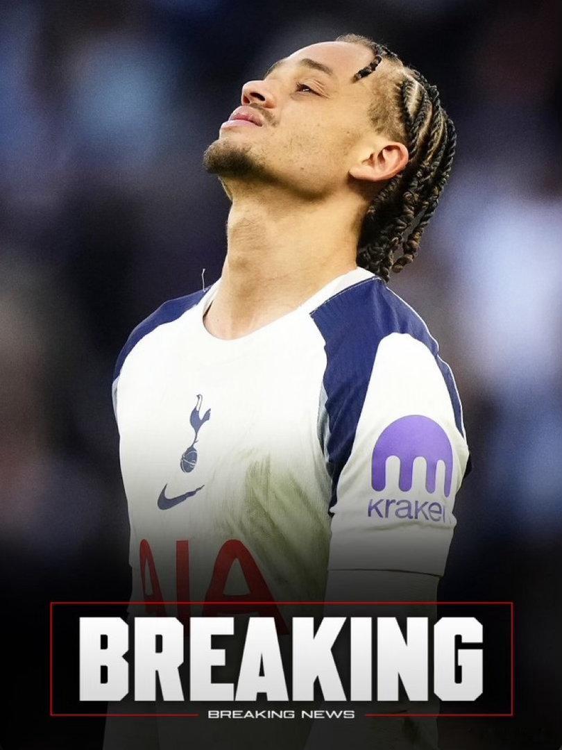 罗马诺：哈维·西蒙斯撕裂了他的前交叉韧带 他将缺席托特纳姆热刺本赛季剩余的比赛 