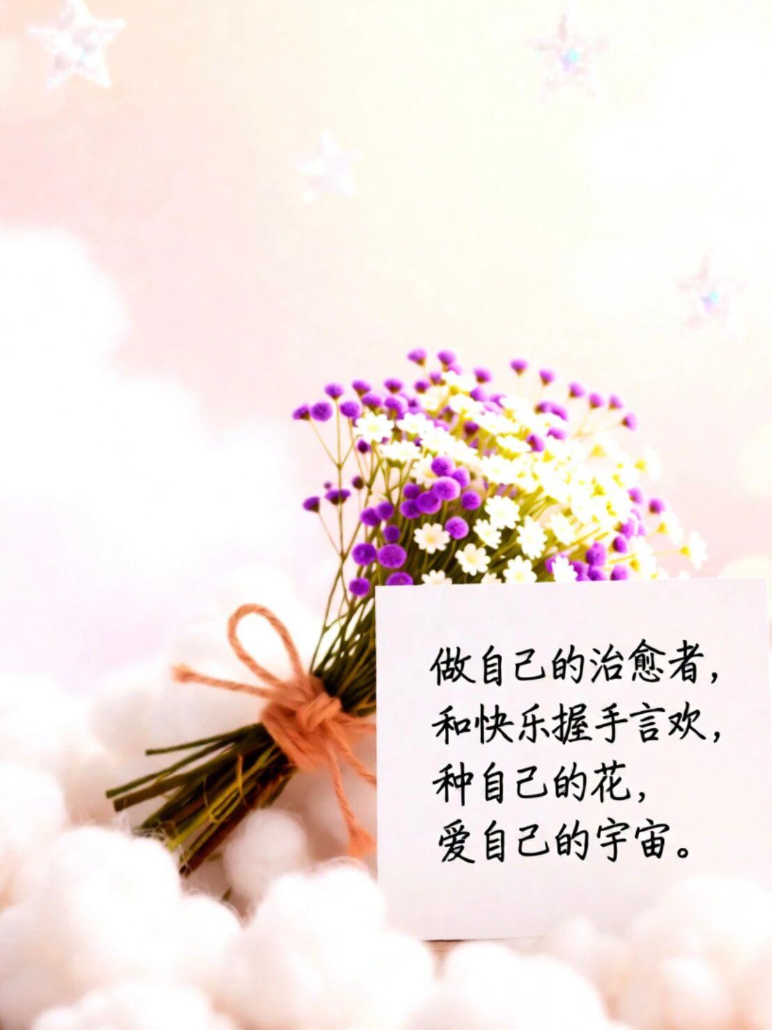 今天读到的金句今日金句分享:做自己的治愈者，和快乐握手言欢，种自己的花，爱自己的