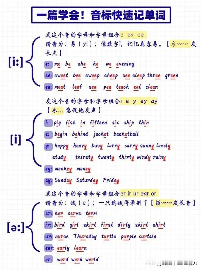 一篇就会，音标快速记单词