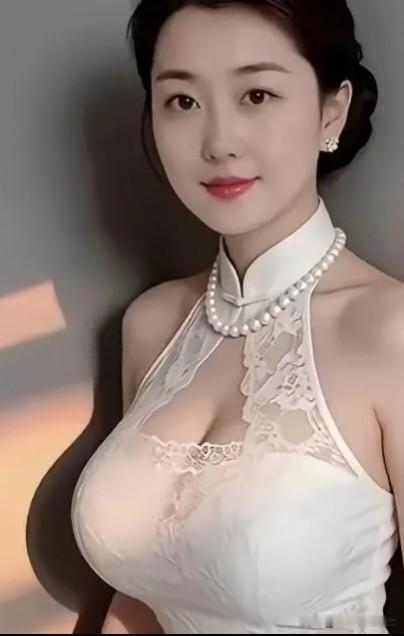 虞美人·素韵佳人
 
柔光漫洒凝清貌，珠玉围襟俏。
一袭素白蕴温婉，浅笑嫣然，眉
