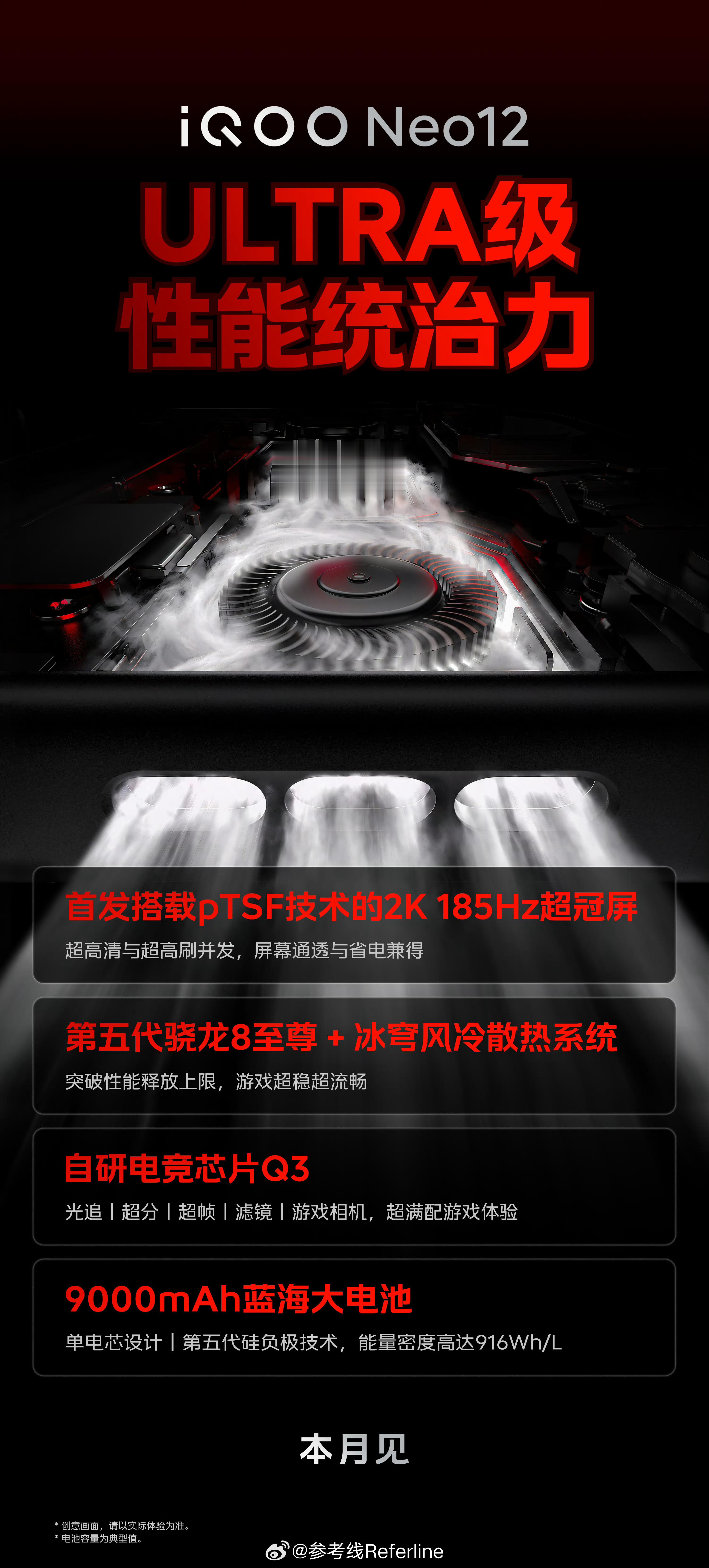 iQOO Neo12 搭载第五代骁龙 8 至尊版 + 自研电竞芯片Q3，首发搭载