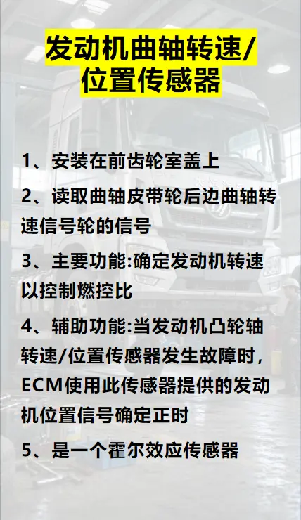 发动机曲轴转速/位置传感器