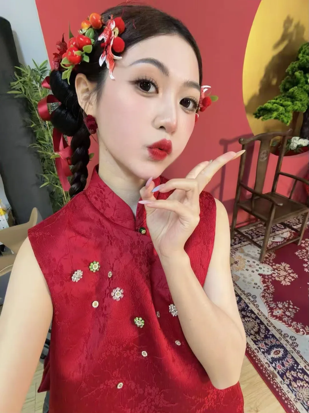 新中式红旗袍｜国风喜庆写真