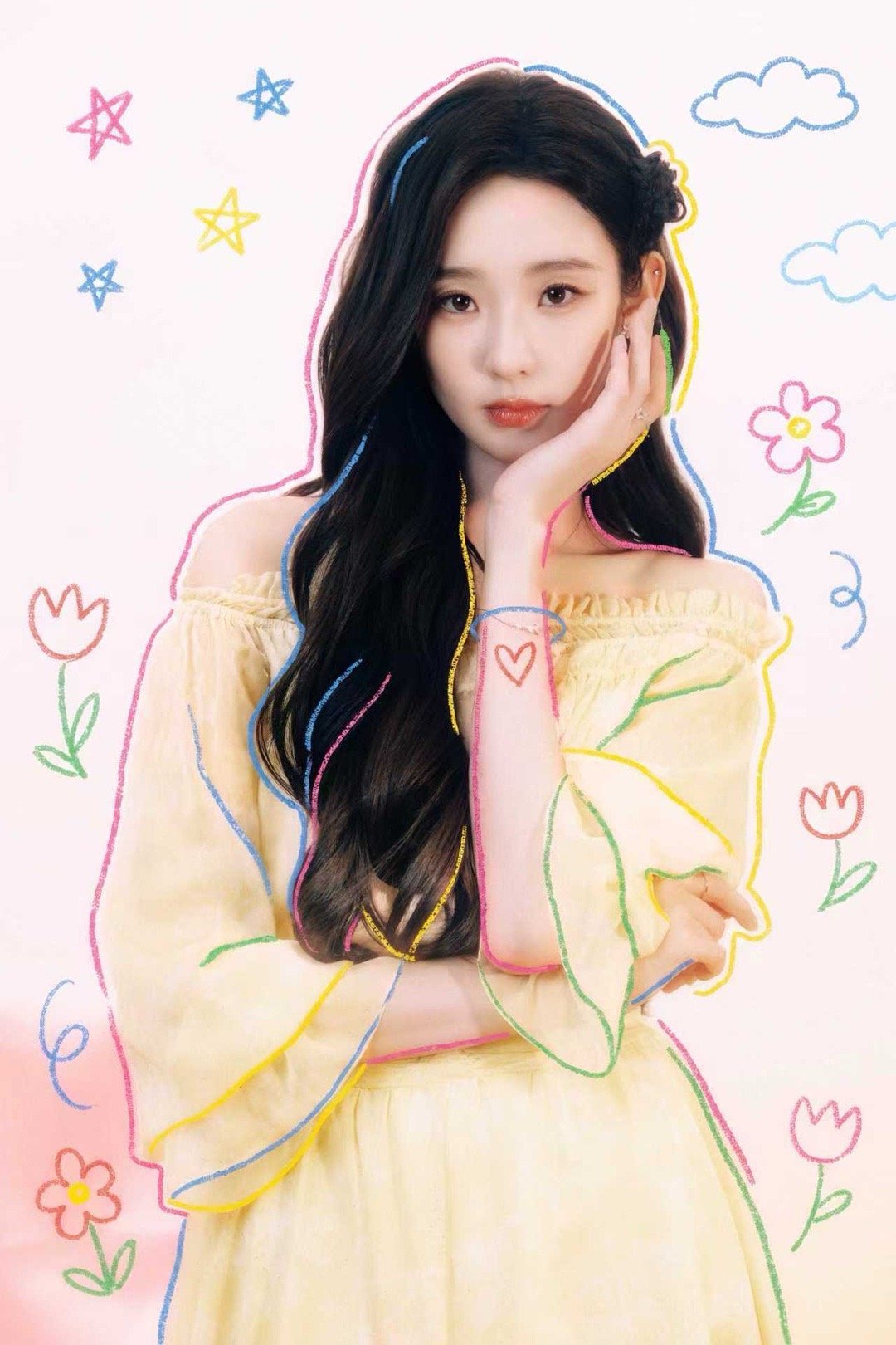 张艺凡涂鸦风大片 张艺凡涂鸦风大片童趣可爱，期待 在《你好星期六》的精彩表现呀，