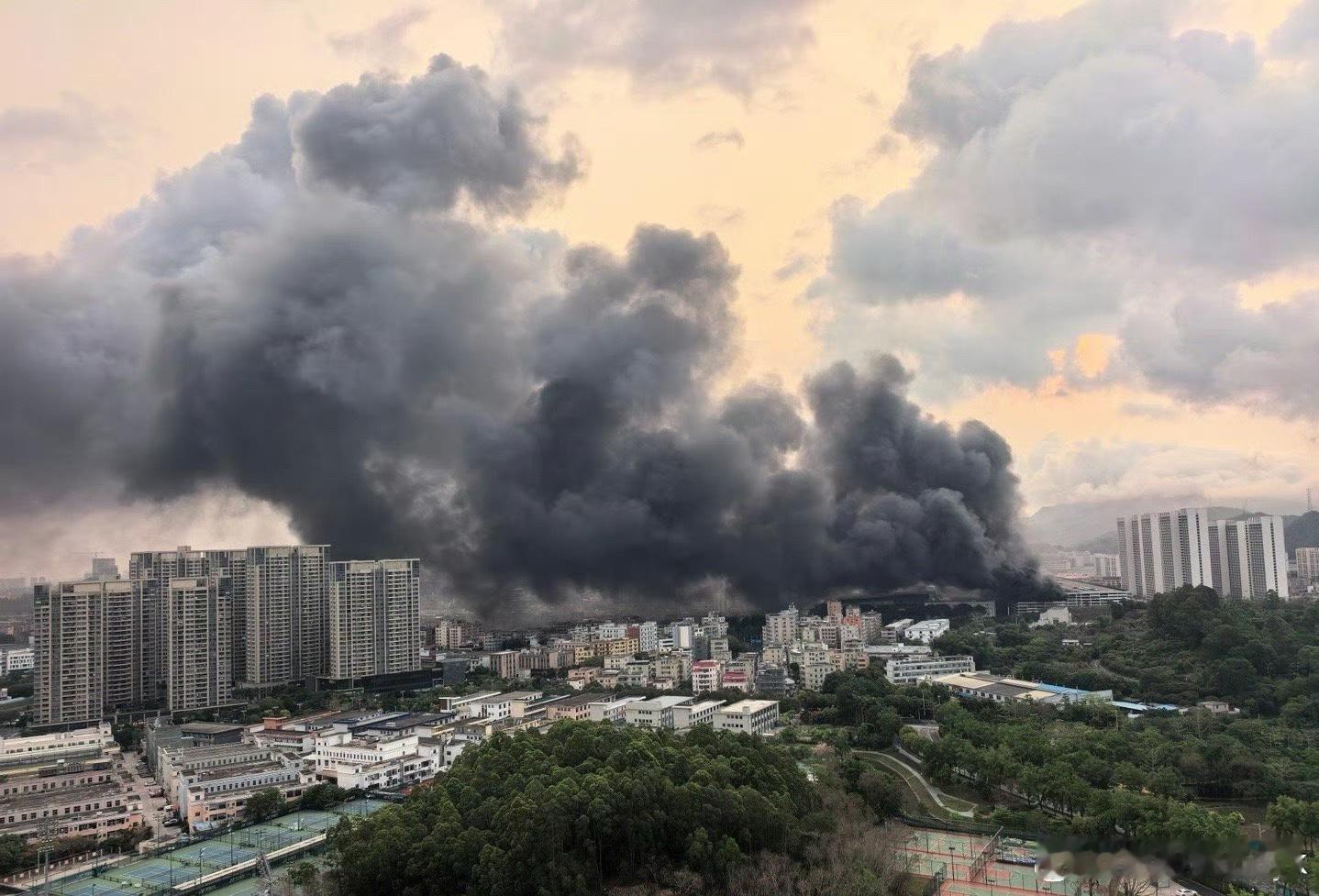 比亚迪公司起火这看起来火势还挺大的，愿平安