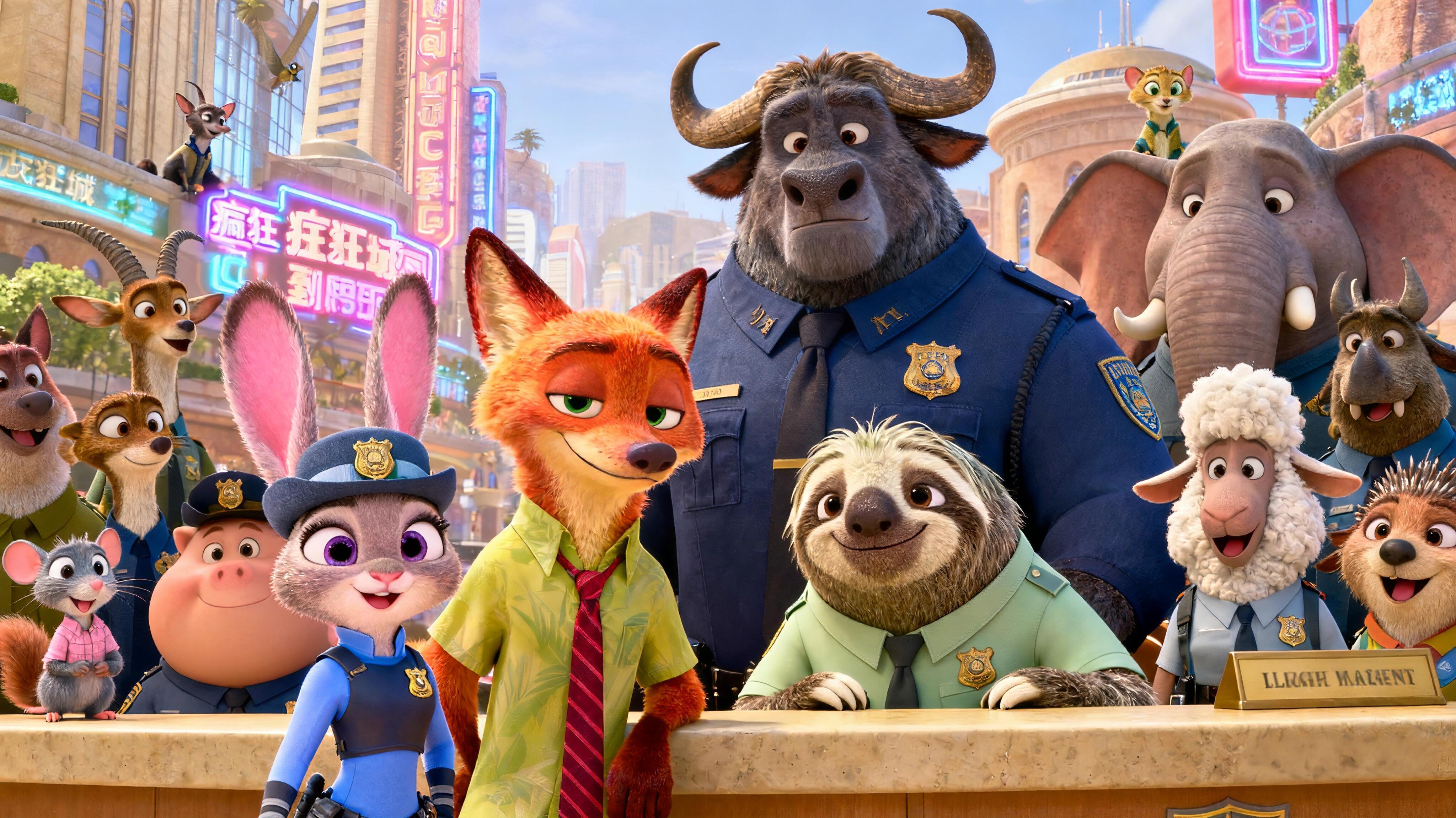 春日企画  | 壁纸 疯狂动物城壁纸“在天空飞翔的鸟儿也难免会受伤会折翼，但也会