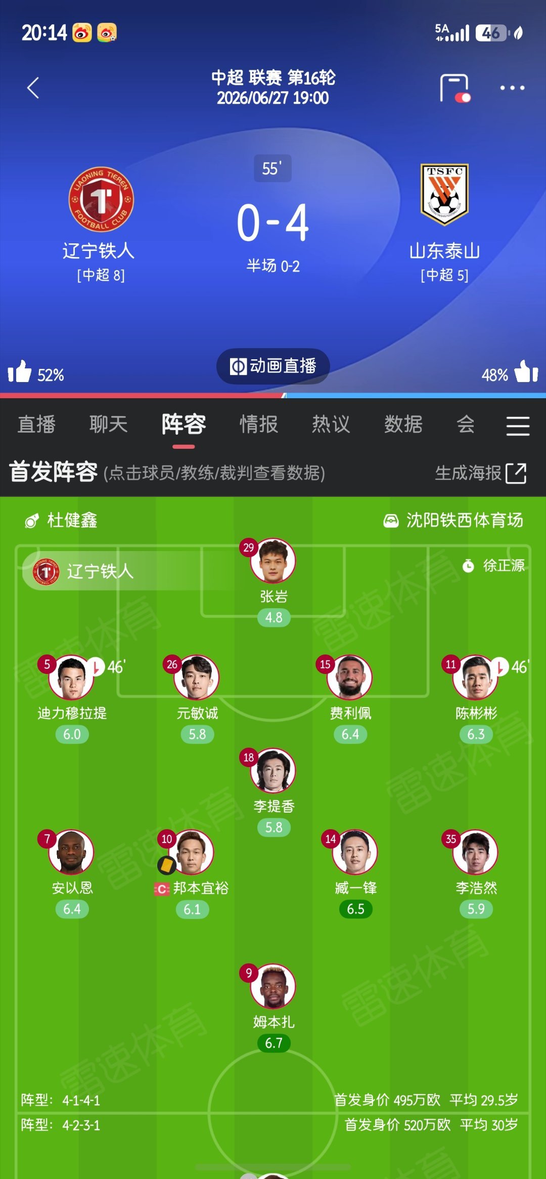 其实吧，铁人为啥这么惨？让李提香打单后腰，徐正源自己作呢中超联赛