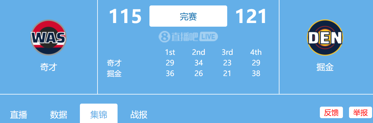 名称：1.18日 NBA常规赛 奇才vs掘金全场比赛录像回放描述：掘金力克奇才 