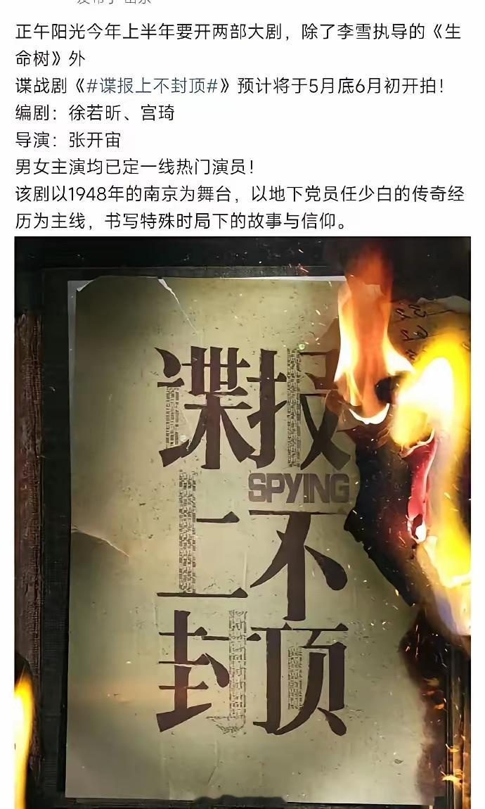 定档5月下旬！男女主终于尘埃落定，拍摄无缝衔接演员档期。男主人选网传肖战，可信度