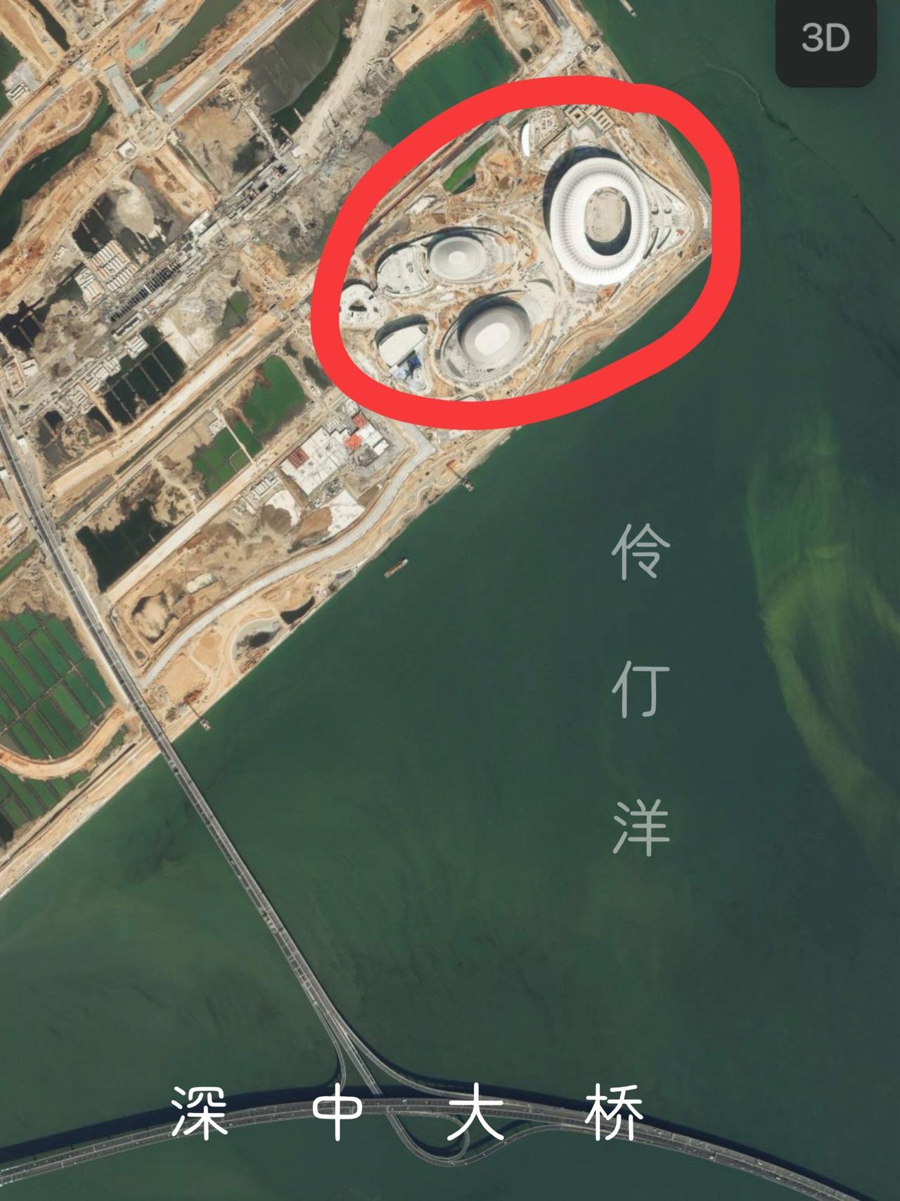 开车经过深中大桥，珠江口伶仃洋畔，几座银白色的建筑格外醒目，你一定早已见过。
