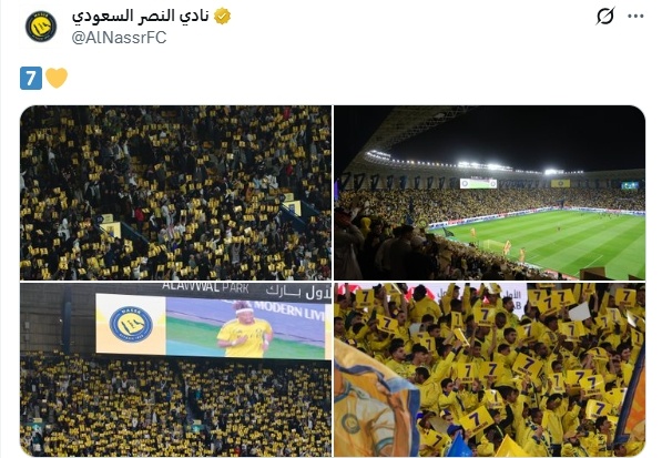 C罗继续缺席利雅得胜利比赛利雅得胜利2比0吉达联合 沙特联第21轮，利雅得胜利对