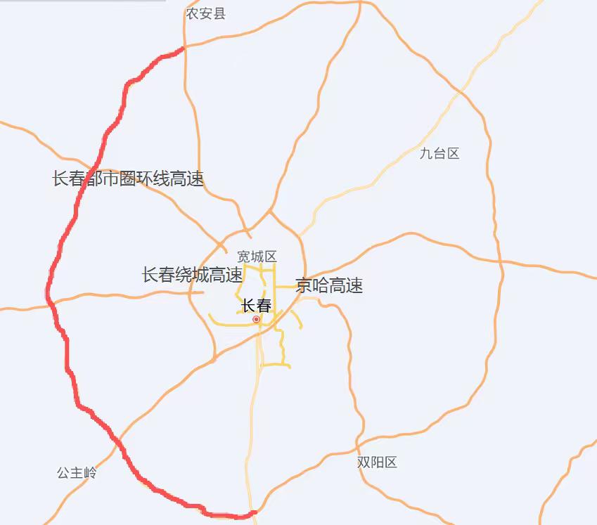 东三省省城的绕城加都市圈环线高速，沈阳最长
       哈尔滨、长春、沈阳作为