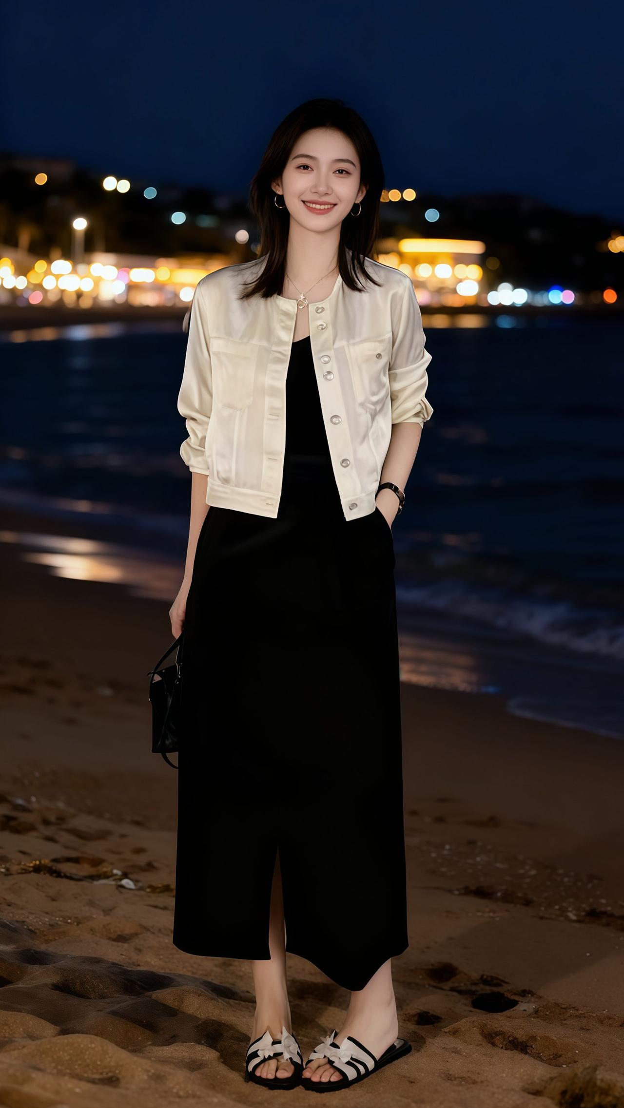 优雅气质 时尚气质穿搭 海边拍照 女神范 高级感穿搭