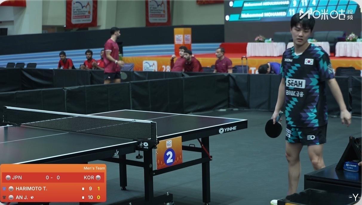 安宰贤0-2张本智和 ​​​