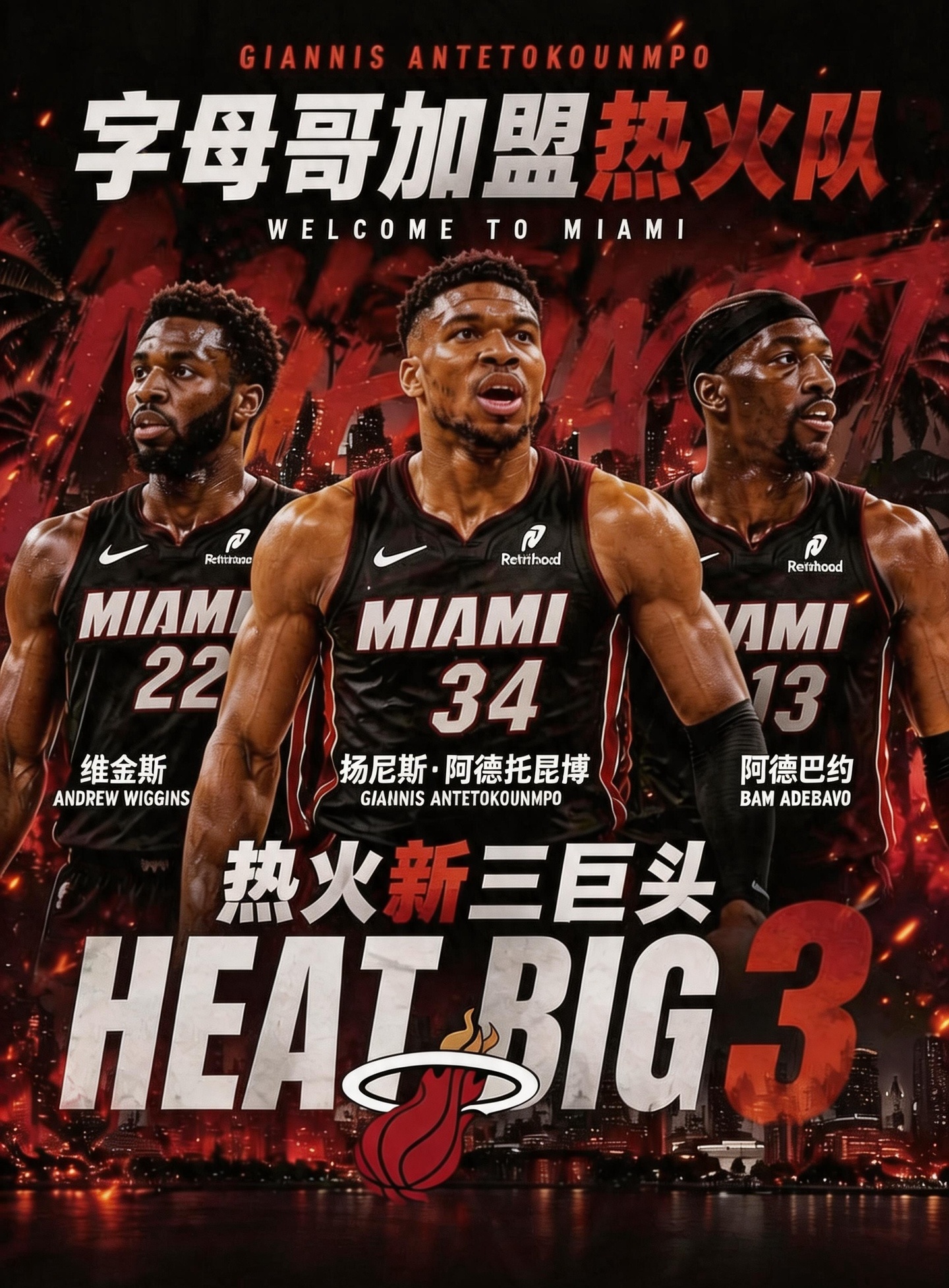 字母哥被交易至热火HWG！字母哥如果去凯尔特人，不免会让人觉得有抱大腿的嫌疑，去