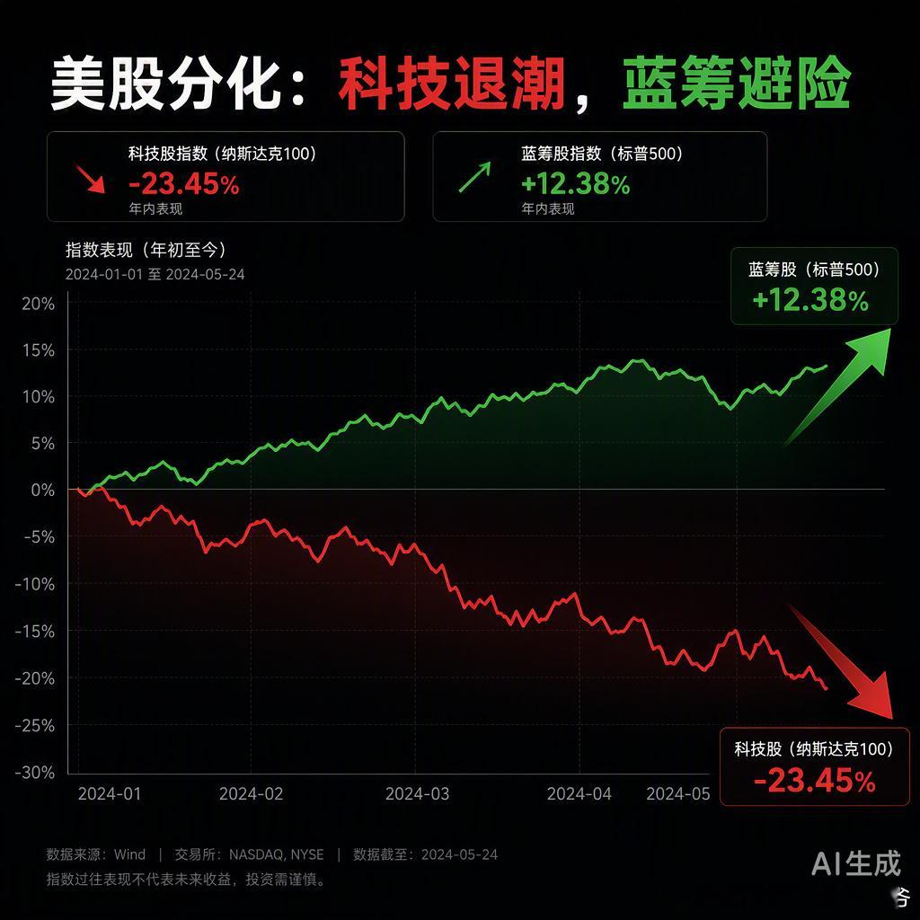 美股行情这几天美股的行情，简直就是一场大型的“资本大迁徙”。📉一边是纳指连着跌
