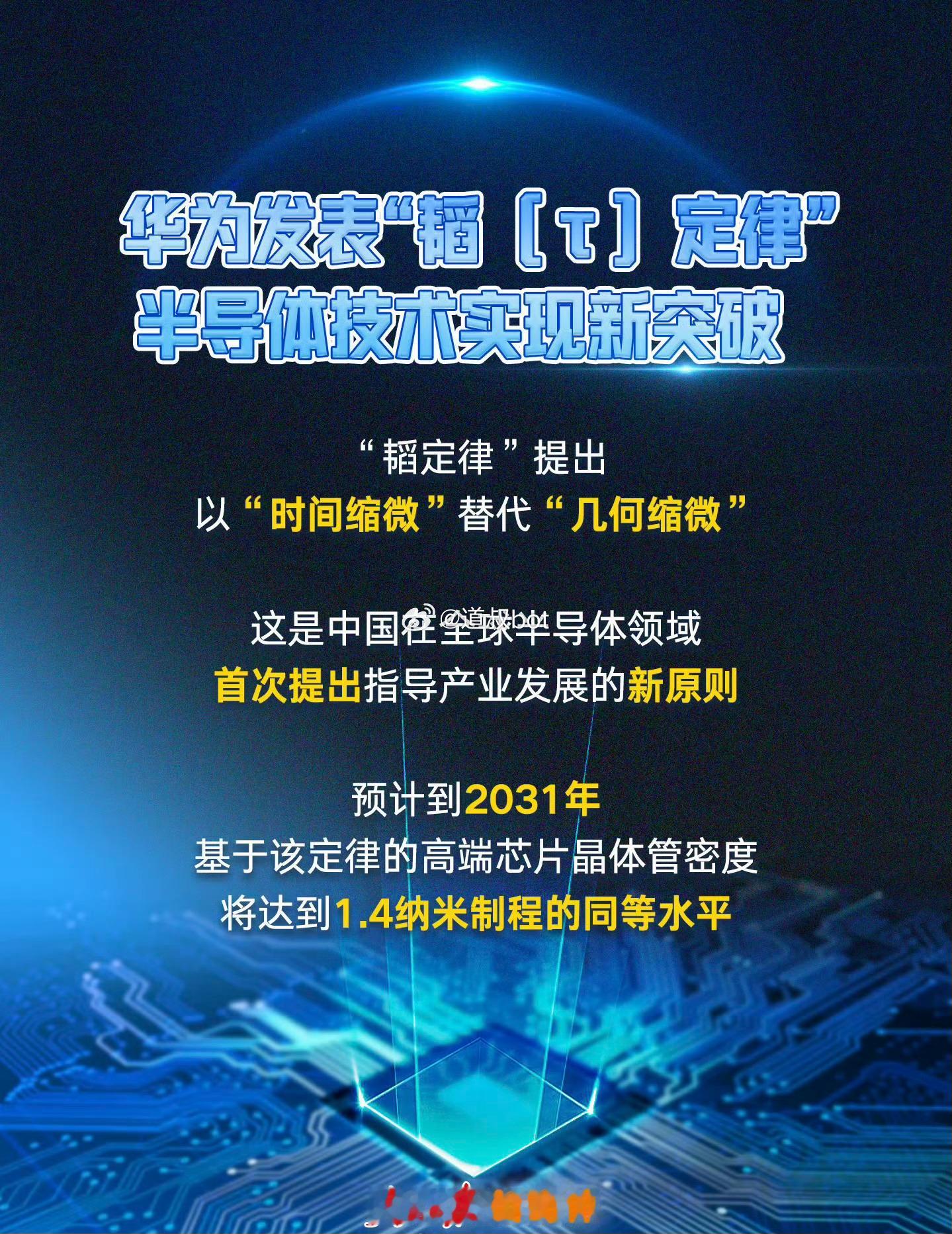 华为预计到2031年，基于这个技术能做到1.4纳米！跟台积电差距3年，跟三星差距