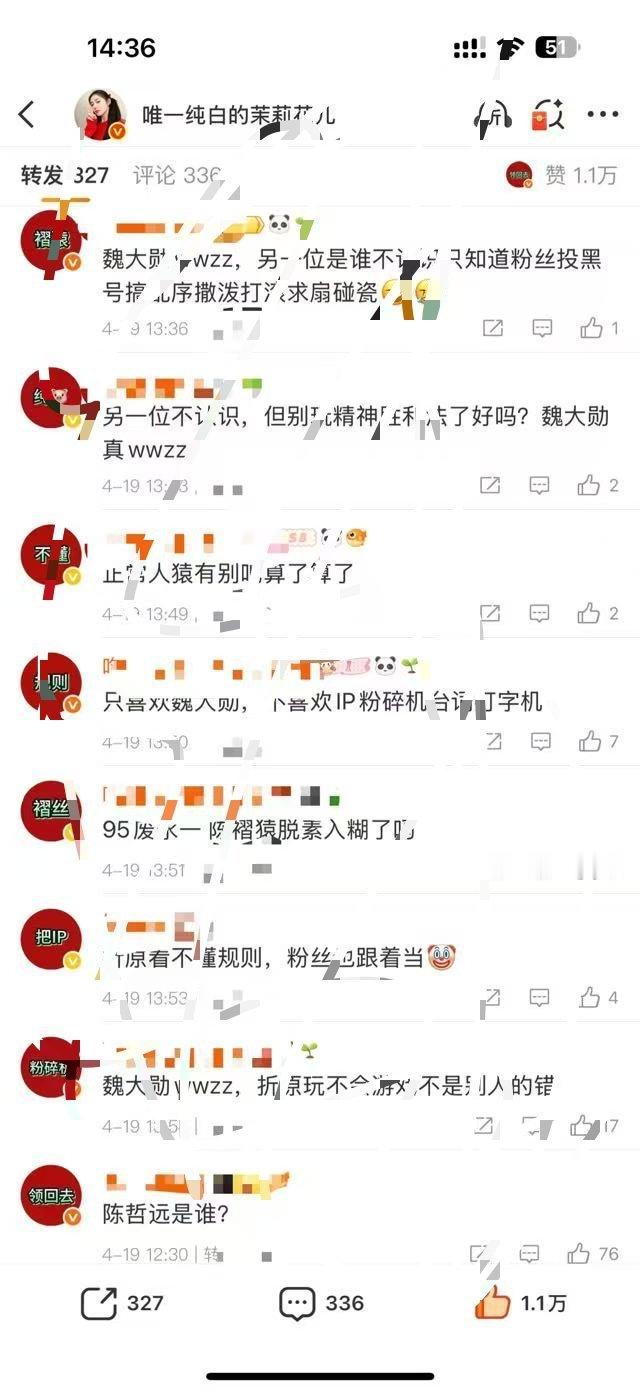 魏大勋粉丝两天给陈哲远排字七次，大侦探占满了 