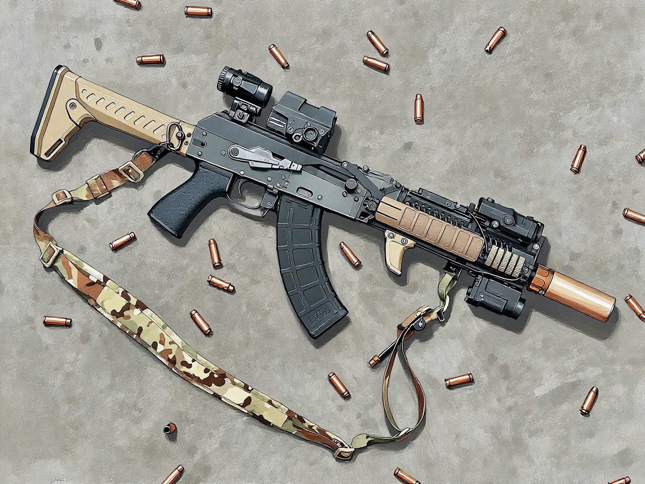 战术AK762军迷发烧友 AK 战术装备 军事武器