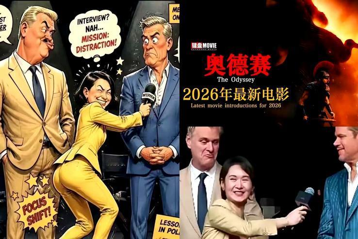 上海台主持人采访外宾的卑微屈膝姿态，在网络引发巨大争议，相关画面被外网制作成恶搞