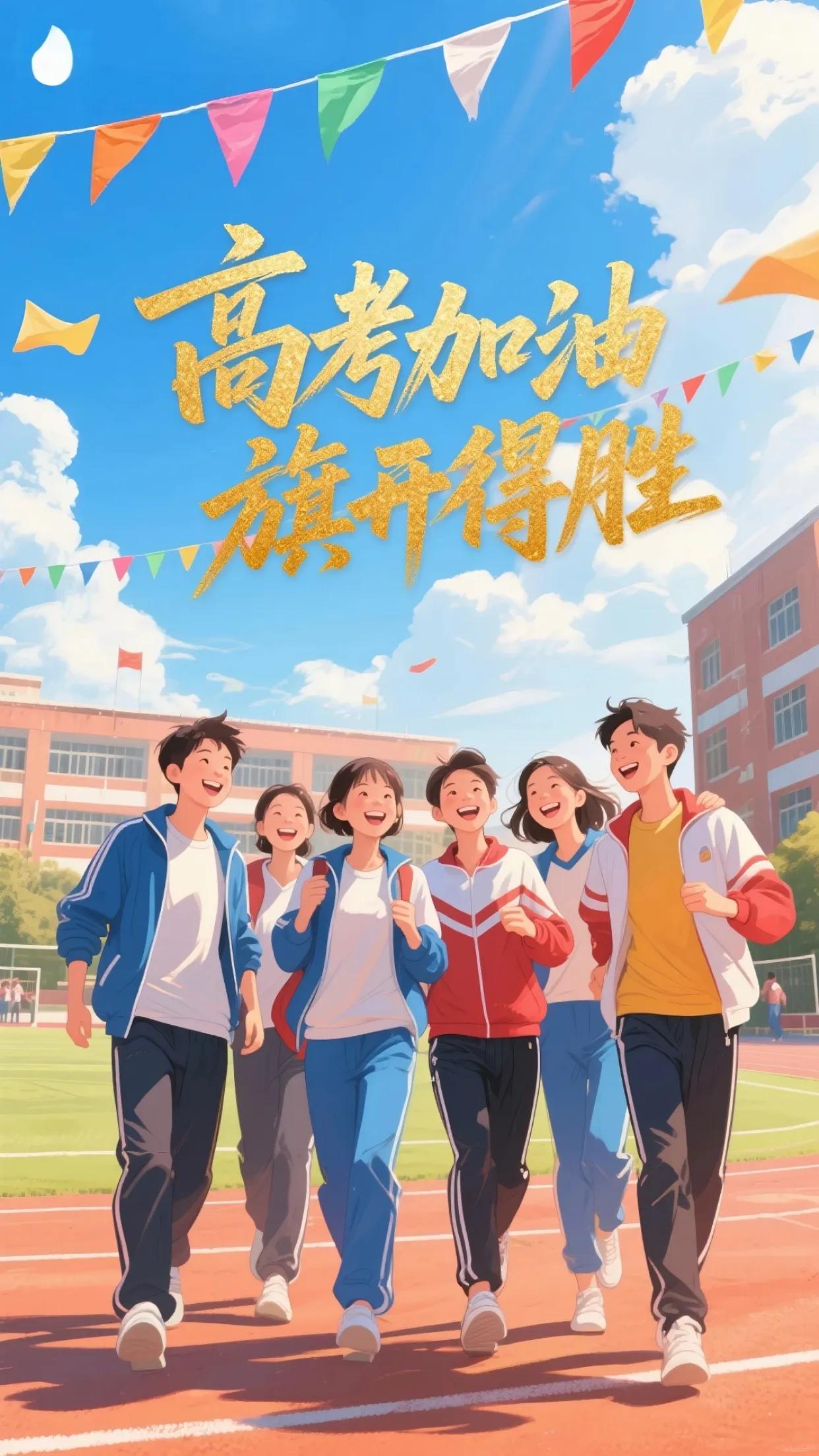 祝愿旗开得胜 
迎接人生新征途[心][比心]
