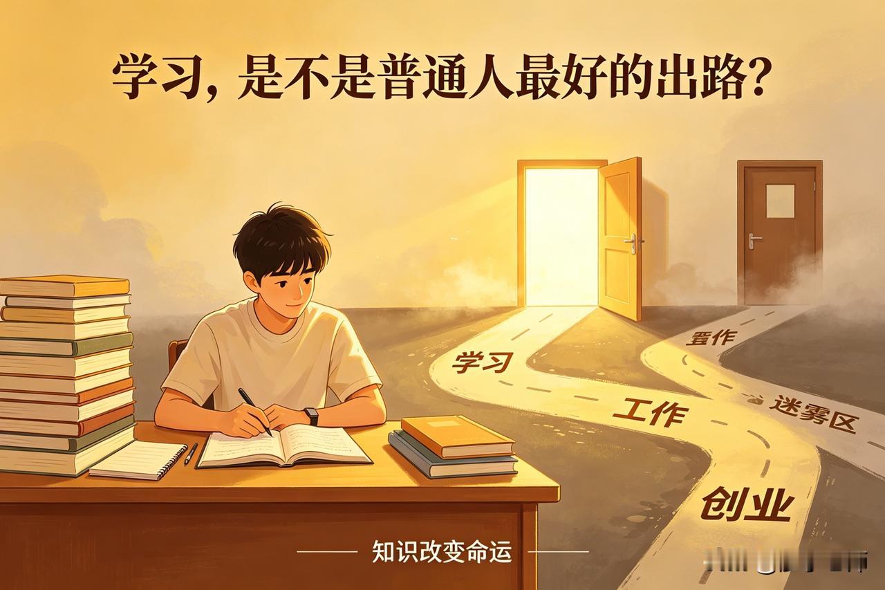 学习,是不是普通人最好的出路?

第一条建议：针对“觉得学习太累，不想坚持”的孩